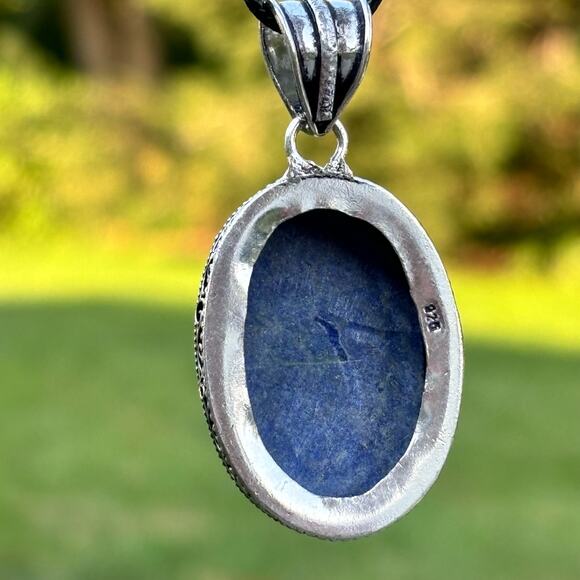 925 Sterling Lapis Lazuli Pendant - Picture 5 of 5